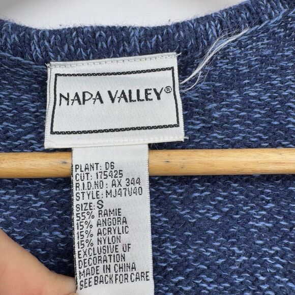 90s Granny Sweater Vest Sequin Knit Beads Women's Size Small Napa Valley Vintage - Picture 5 of 7